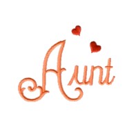 aunt script lettering machine embroidery design love wedding heart party female relative art pes hus dst needle passion embroidery npe