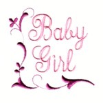 it's a baby girl script lettering, baby, toddler girly designs for machine embroidery quality designs from Needle Passion Embroidery