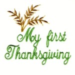 my first thanksgiving script lettering machine embroidery design baby toys kids children art pes hus dst