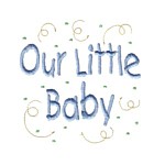 Our little baby lettering with confetti machine embroidery design from http://www.needlepassionembroidery.com