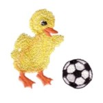 chick bird football soccer ball machine embroidery design