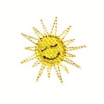 Happy sun machine embroidery design from Needle Passion Emboidery npeneedlepassionembroidery.com