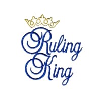 machine embroidery ruling king script lettering text with crown design art pes hus jef dst needle passion embroidery npe needlepassion