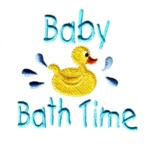 baby bath time lettering with rubber duck towel machine embroidery design baby toys kids children art pes hus dst