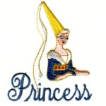 Medival princess, maiden, it's a baby girl, baby, toddler girly designs for machine embroidery quality designs from Needle Passion Embroidery