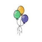 triple balloons toy machine embroidery design