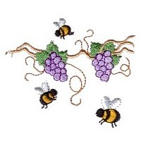 grapevine machine embroidery design fun bumble bees summer art pes hus dst needle passion embroidery npe