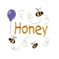 honey with bumble bees baby attitude machine embroidery design needle passion embroidery npe