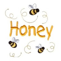 honey lettering machine embroidery design fun bumble bees summer art pes hus dst needle passion embroidery npe