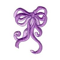 Bow fancy machine embroidery design from Needle Passion Embroidery