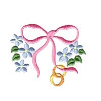 Bow machine embroidery design from Needle Passion Embroidery
