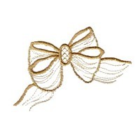 Bow outline machine embroidery design from Needle Passion Embroidery