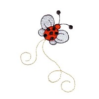 ladybird ladybug critter insect machine embroidery design swirl swirly trail swirls cute bug needle passion embroidery needlepassion npe bernina artista art pes hus jef dst designs