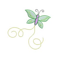 butterfly critter insect machine embroidery design swirl swirly trail swirls cute bug needle passion embroidery needlepassion npe bernina artista art pes hus jef dst designs