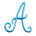 Paris Script Alphabet letter A machine embroidery design from http://www.needlepassioneembroidery.com
