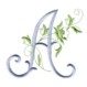 Rose Alphabet letter A machine embroidery design from http://www.needlepassionembroidery.com