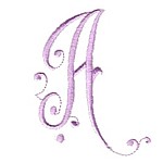 Splendor Monogram Alphabet letter A machine embroidery design from http://www.needlepassioneembroidery.com