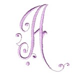 Splendor Monogram Alphabet letter A machine embroidery design from http://www.needlepassionembroidery.com
