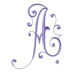 Splendor Monogram Alphabet letter A machine embroidery design from http://www.needlepassionembroidery.com