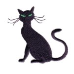 Cat sitting side view machine embroidery design from Needle Passion Embroidery machine embroidery design art pes hus jef dst exp needle passion embroidery