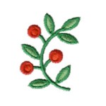 Floral embellishment with berries machine embroidery design from needlepassionembroidery