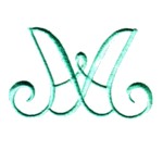 Intertwined heirloom alphabet letters AA machine embroidery design from http://www.needlepassioneembroidery.com
