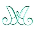 Intertwined heirloom alphabet letters AA machine embroidery design from http://www.needlepassionembroidery.com