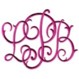 LPB custom bespoke monogram machine embroidery design from http://www.needlepassionembroidery.com