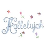 hallelujah religious machine embroidery design from Needle Passion Embroidery
