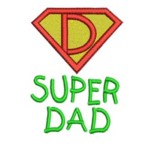 machine embroidery design superhero super hero dad daddy father superman man