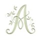 Vintage Alphabet letter A machine embroidery design from http://www.needlepassionembroidery.com