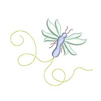 butterfly critter insect machine embroidery design swirl swirly trail swirls cute bug dragonfly mayfly needle passion embroidery needlepassion npe bernina artista art pes hus jef dst designs