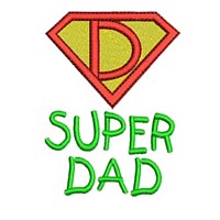 Super dad lettering, text, writing, Superhero pack super hero, man power, boy, male, superman logo, needle passion embroidery machine embroidery design, ART PES HUS JEF and DST formats