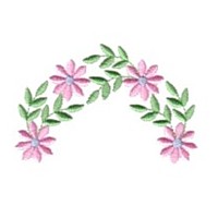 floral daisy swag, machine embroidery design daisy daisies flower embroidery machine embroidery design npe