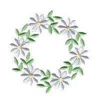 Floral daisy circle, machine embroidery design daisy daisies flower embroidery machine embroidery design npe