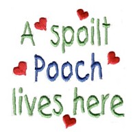 a spoilt pooch lives here dog machine embroidery design pet doggy paws needle passion embroidery npe