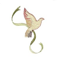 dove doves bird machine embroidery design for variegated thread, multi-coloured, multi-color, multi-colour, colour changing thread
