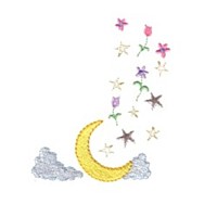 celestial moon clouds stars celestial machine embroidery design fairy dust girls magic stuff confetti lettering design art pes hus dst needle passion embroidery npe