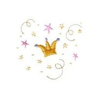 small crown with fairy dust glitter machine embroidery design fairy dust girls magic stuff confetti lettering design art pes hus dst needle passion embroidery npe