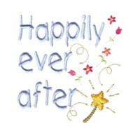 happily ever after lettering text wedding honeymoon star magic wnad machine embroidery design fairy dust girls magic stuff confetti lettering design art pes hus dst needle passion embroidery npe