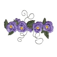 machine embroidery design pansy flower pansies floral embroidery machine embroidery design npe , needle passion embroidery designs