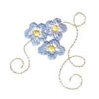forget me not forget-me-not flower floral group machine embroidery design swirl swirly trail tail swirls needle passion embroidery needlepassion npe bernina artista art pes hus jef dst designs