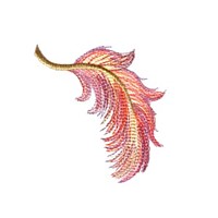 feather plume machine embroidery design variegated multicolored multicoloured thread