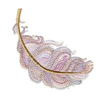 feather plume machine embroidery design variegated multicolored multicoloured thread
