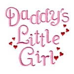 daddy's little girl with hearts lettering machine embroidery design girl girls rule girly confetti lettering text slogan art pes hus dst needle passion embroidery npe