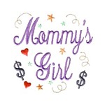 mommy's girl dollar signs machine embroidery design girl girls rule diva girly queen crown confetti lettering text slogan art pes hus dst needle passion embroidery npe