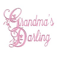 grandma's darling script lettering text machine embroidery grandparent embroidery art pes hus dst needle passion embroidery npe