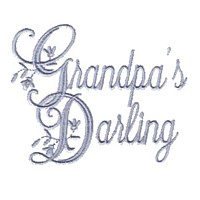 grandpa's darling script lettering text machine embroidery grandparent embroidery art pes hus dst needle passion embroidery npe