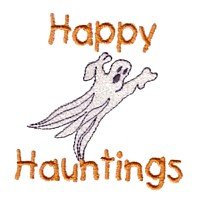 machine embroidery design happy hauntings lettering text with ghost halloween art pes hus jef dst exp needle passion embroidery