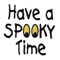 machine embroidery design have a spooky time lettering text with staring eyes eye balls halloween art pes hus jef dst exp needle passion embroidery npe needlepassion